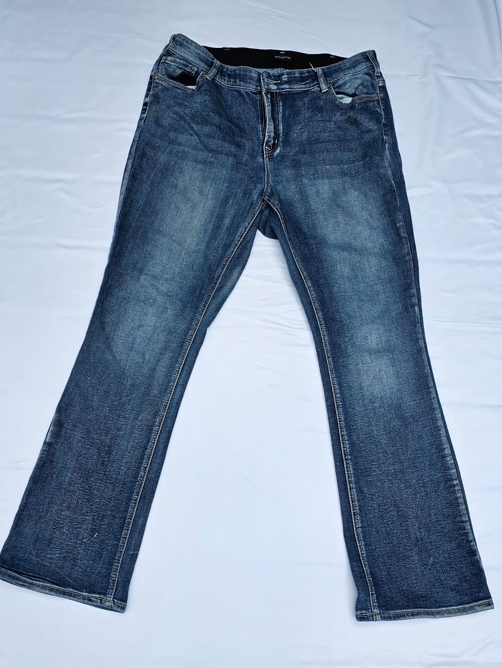 Warehouse One Men's Classic Straight-Leg Jeans - Dark Blue